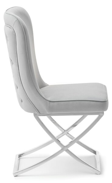 Scaun Noah (gri + crom). Promo -14%. 1111210