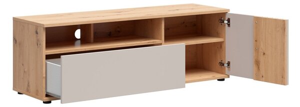 Comodă TV Venvou 103, Cașmir, Stejar artizan, MDF, PAL laminat, 46x135x40cm, 34.9 kg