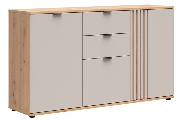 Comodă Venvou 104, Cașmir, Stejar artizan, MDF, PAL laminat, 87x150x40cm, 59.27 kg