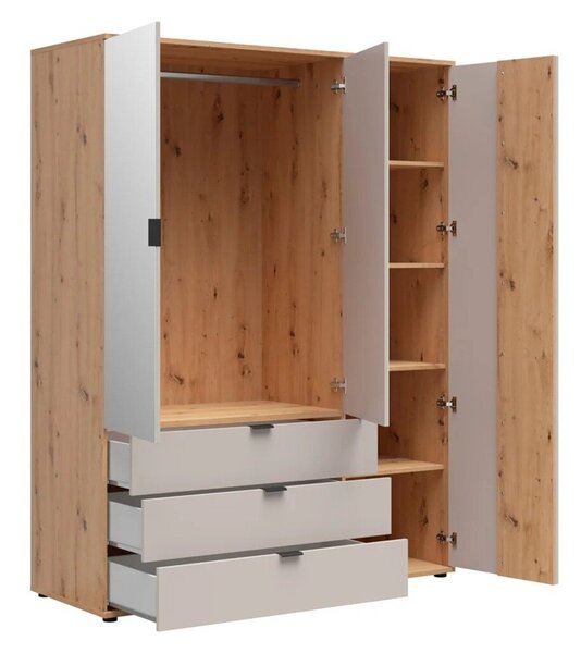 Set dormitor Venvou 112, Stejar artizan, Cașmir, MDF, PAL laminat