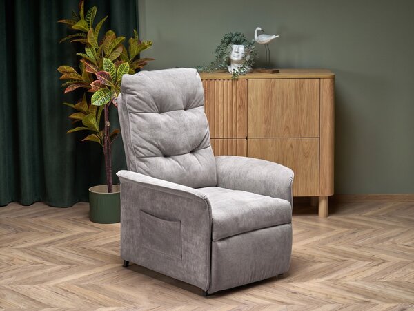 Fotoliu recliner Houston 2171, Gri, Tapiterie, 68x85x85cm, 20.5 kg