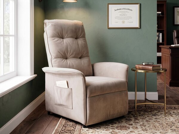 Fotoliu recliner Houston 2171, Bej, Tapiterie, 68x85x85cm, 20.5 kg