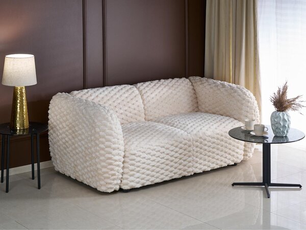 Canapea Houston 2178, Numărul de locuri: 2, Crem, 170x90x72cm, 47.5 kg, Tapiterie, Picioare: Plastic