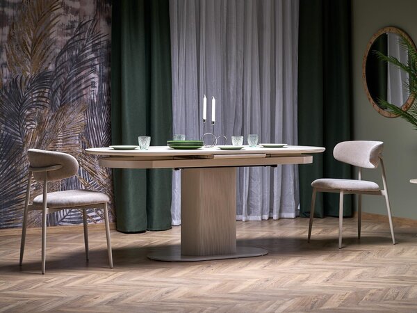 Masă Houston 2173, Cașmir, Deschis Travertine, 76x90x180cm, 132 kg
