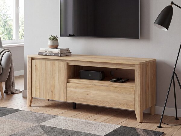 Comodă TV Talduno 100, Stejar deschis, PAL laminat, 65x161x43cm, 44.8 kg