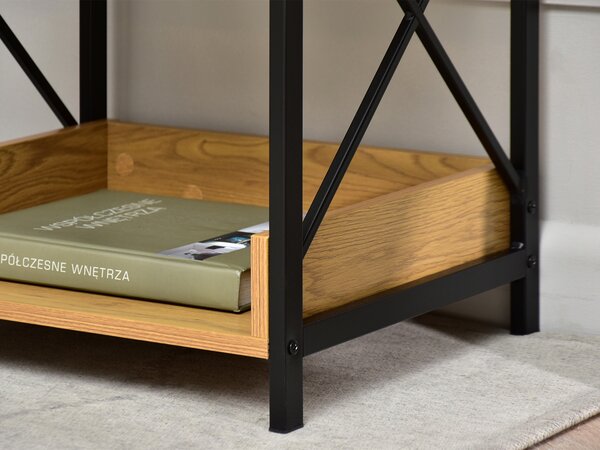 Noptieră Torry (stejar + negru). Promo -20%. 1111548