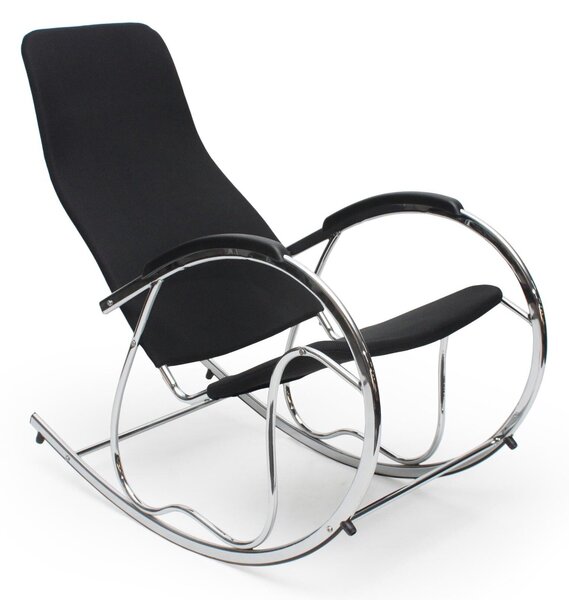 Scaun balansoar Houston 155, Negru, Argint, 99x55x97cm, 10 kg