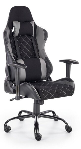 Scaun gaming Houston 1431, Negru, Gri, 127x69x62cm, 22 kg