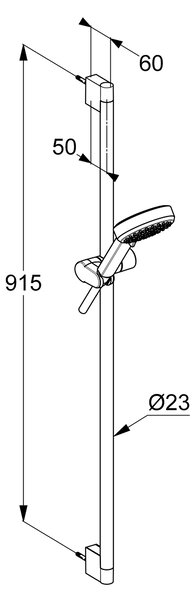 Kludi Dive set de duș perete negru 689303900