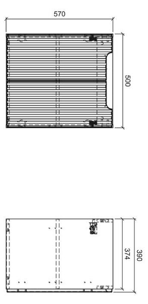 Comad Nova Cashmere dulap 50x39x57 cm sub chiuveta pe perete bej NOVA CASHMERE 82-50-2D