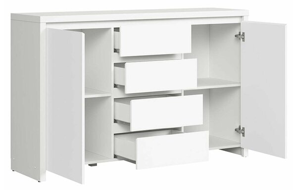 Comodă Nolroma 103, Alb, PAL laminat, 92x144x41cm, 57 kg