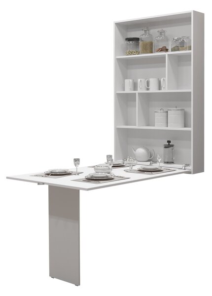 Masă pliantă Pinis III, Alb, 73x85x130cm, 39 kg