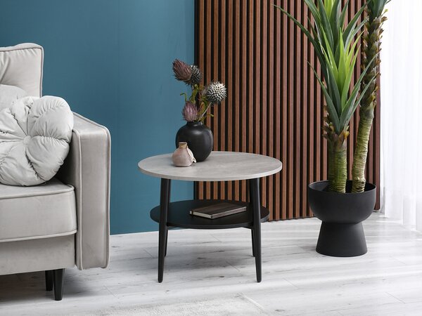 Măsuță de cafea Randolf S (beton + negru). Promo -12%. 1111687
