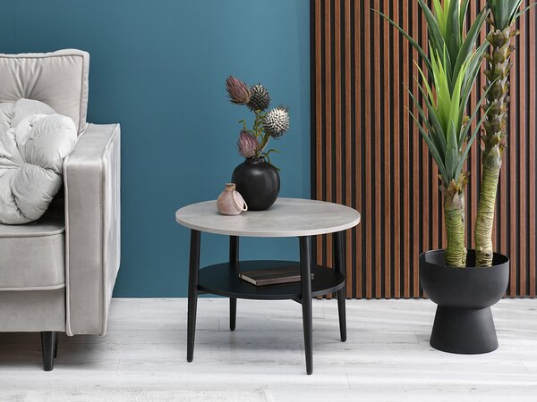 Măsuță de cafea Randolf S (beton + negru). Promo -12%. 1111687