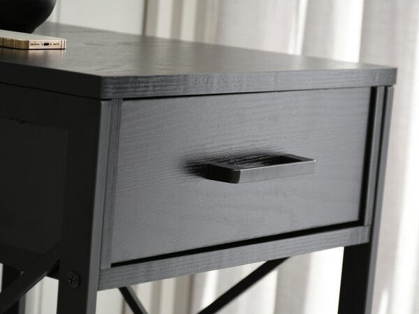 Noptieră Torry (lemn negru + negru). Promo -19%. 1111721