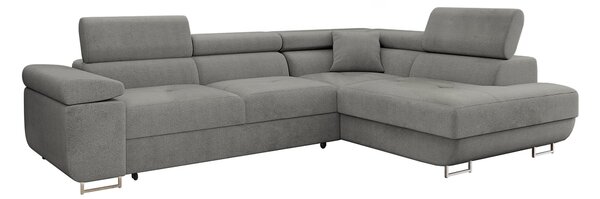 Colțar Comfivo Vinetum, Funcția de dormit, Spațiu de depozitare, 274x203x70cm, 141 kg, Picioare: Metal, Plastic