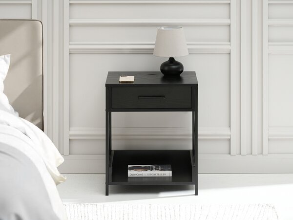 Noptieră Torry (lemn negru + negru). Promo -19%. 1111721