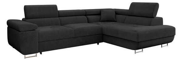 Colțar Comfivo Vinetum, Funcția de dormit, Spațiu de depozitare, 274x203x70cm, 141 kg, Picioare: Plastic, Metal