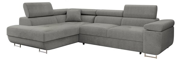 Colțar Comfivo Vinetum, Funcția de dormit, Spațiu de depozitare, 274x203x70cm, 141 kg, Picioare: Metal, Plastic