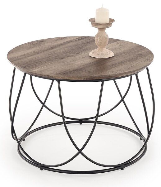 Măsuță de cafea Houston 689, Nuca, Negru, Metal, 41cm, 8 kg