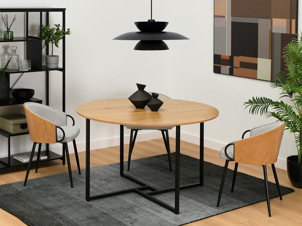 Masă de sufragerie Bird (stejar + negru). Promo -14%. 1111740