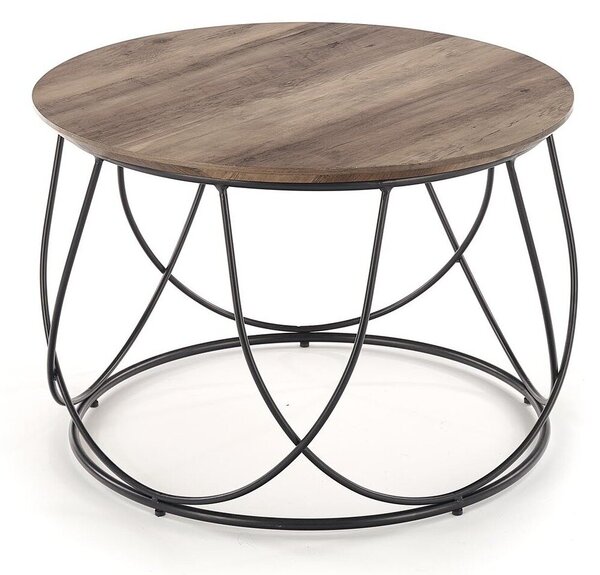 Măsuță de cafea Houston 689, Nuca, Negru, Metal, 41cm, 8 kg