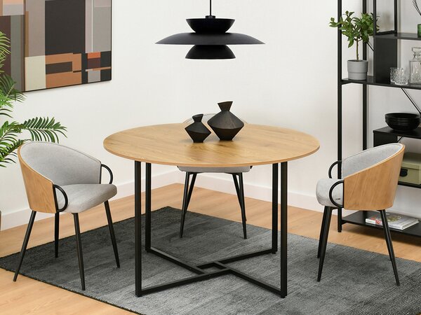 Masă de sufragerie Bird (stejar + negru). Promo -14%. 1111740