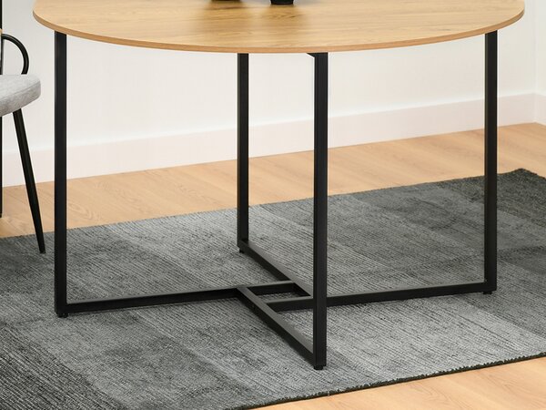 Masă de sufragerie Bird (stejar + negru). Promo -14%. 1111740