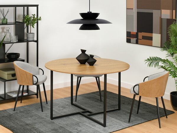 Masă de sufragerie Bird (stejar + negru). Promo -14%. 1111740