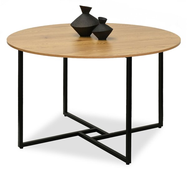 Masă de sufragerie Bird (stejar + negru). Promo -14%. 1111740