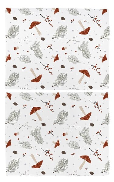 Suporturi pentru farfurii 2 buc. din material textil 35x47 cm Toadstools – Butter Kings