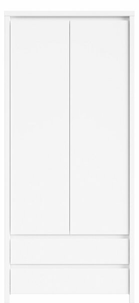 Dulap Nolroma 117, Alb, 201x90x56cm, 72.4 kg, Uși dulap: Cu balamale