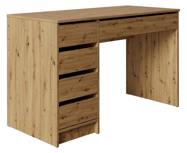 Birou Comfivo Terros I, Stejar artizan, PAL laminat, 76x120x55cm, 38 kg