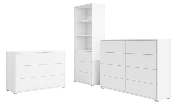 Set de living Comfivo Tutela I, Alb, PAL laminat, 145 kg