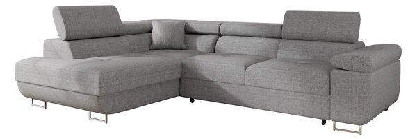 Colțar Comfivo Vinetum, Funcția de dormit, Spațiu de depozitare, 274x203x70cm, 141 kg, Picioare: Metal, Plastic