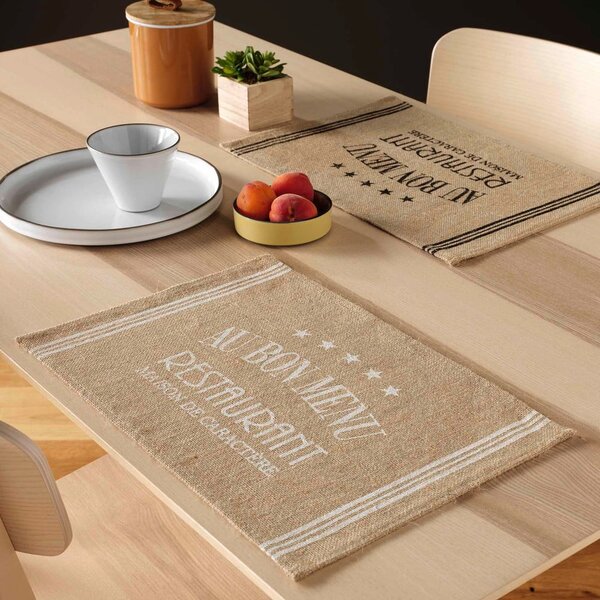 Suport pentru farfurii din iută 30x45 cm Diner – douceur d'intérieur