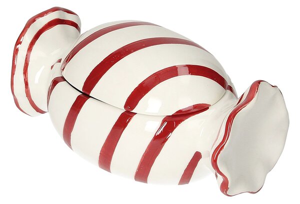 Recipient ceramic Swirly red