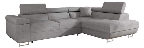 Colțar Comfivo Vinetum, Funcția de dormit, Spațiu de depozitare, 274x203x70cm, 141 kg, Picioare: Plastic, Metal