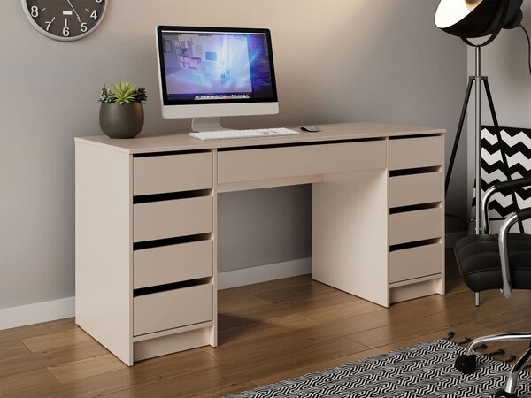 Birou Comfivo Terros II, Bej, PAL laminat, 76x154x55cm, 49.5 kg
