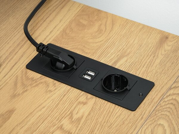 Masă PC Matts C (stejar + negru). Promo -17%. 1109795