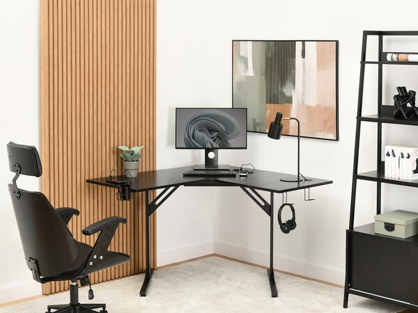 Masă PC Matts C (lemn negru + negru). Promo -18%. 1109794