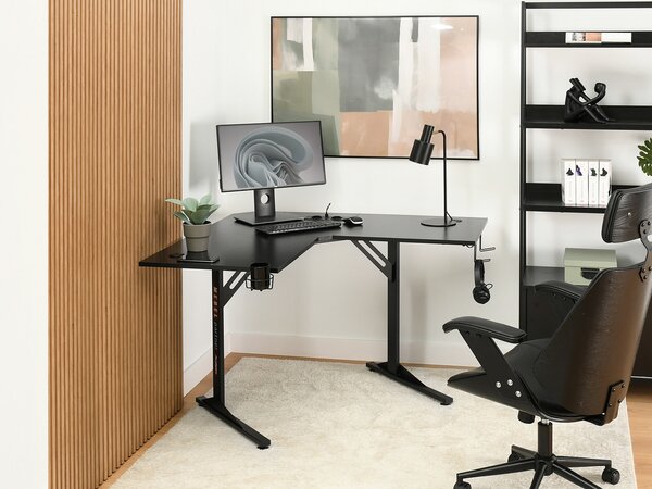 Masă PC Matts C (lemn negru + negru). Promo -18%. 1109794