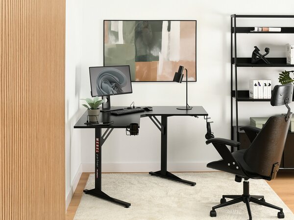 Masă PC Matts C (lemn negru + negru). Promo -18%. 1109794