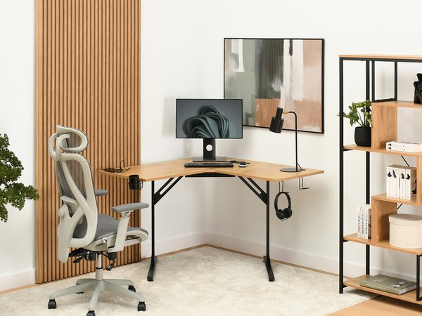 Masă PC Matts C (stejar + negru). Promo -17%. 1109795