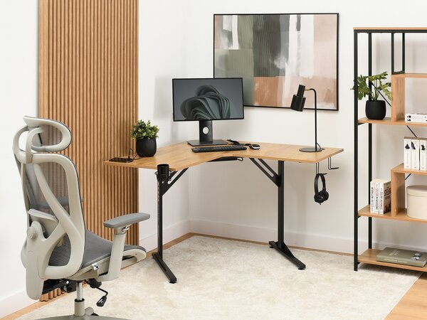 Masă PC Matts C (stejar + negru). Promo -17%. 1109795