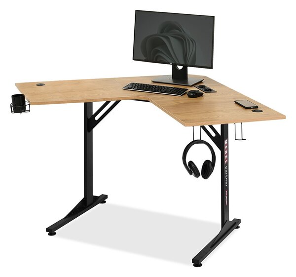 Masă PC Matts C (stejar + negru). Promo -17%. 1109795