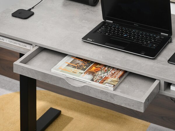 Masă PC Osto 120 (beton + negru). Promo -17%. 1109821