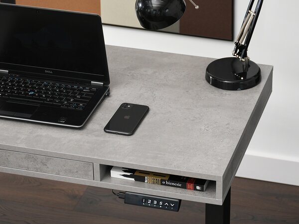 Masă PC Osto 120 (beton + negru). Promo -17%. 1109821