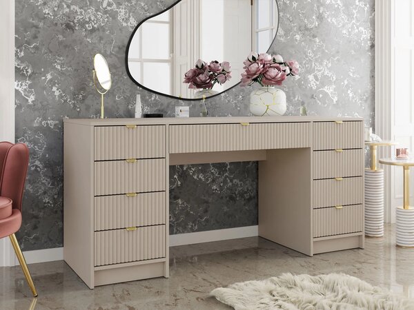 Birou Comfivo Papilio I, Bej, MDF, PAL laminat, 76x154x55cm, 51 kg