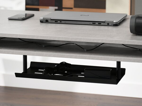 Masă PC Osto 120 (beton + negru). Promo -17%. 1109821